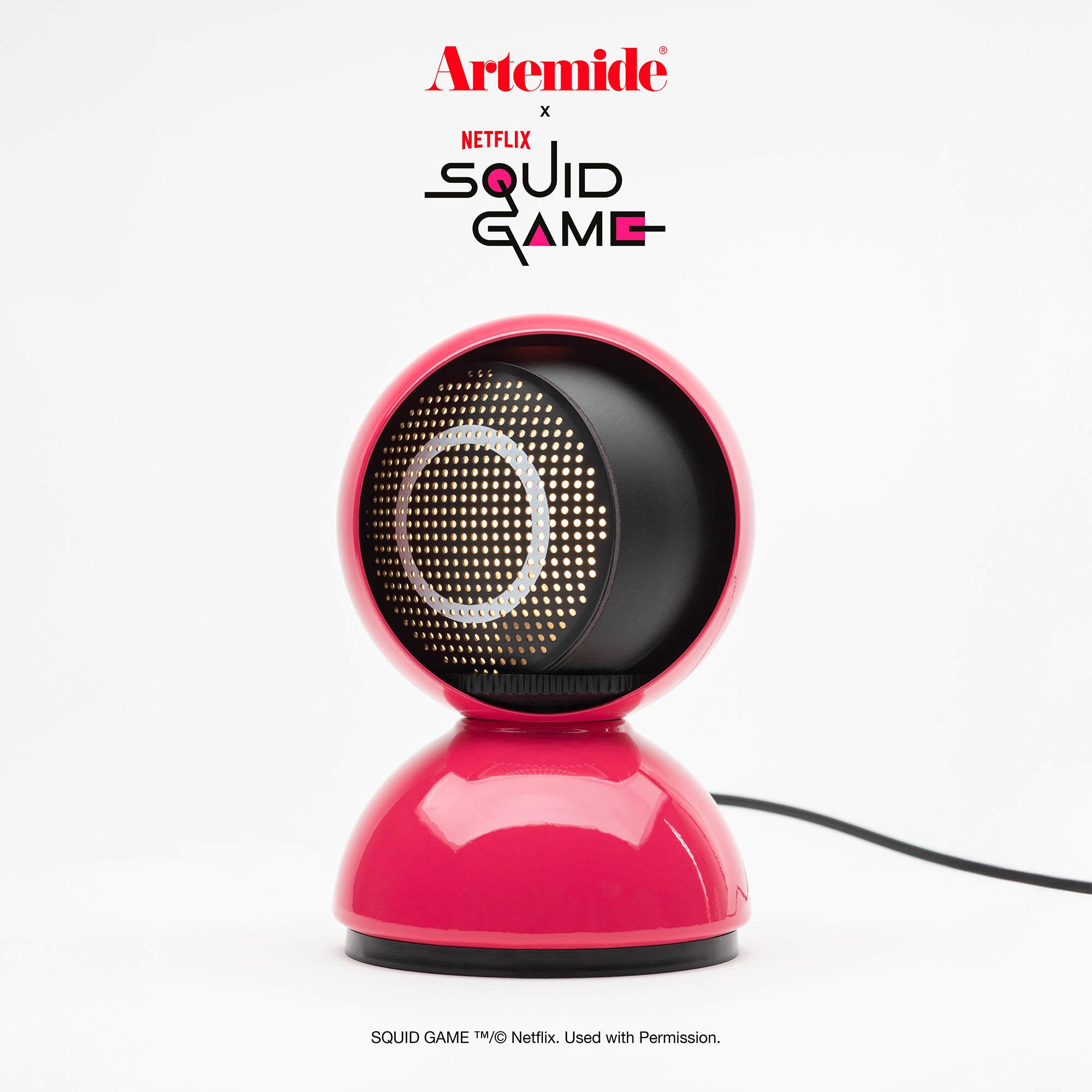 Eclisse Artemide x Squid Game Netflix - Lampada da tavolo "Guard Pink"