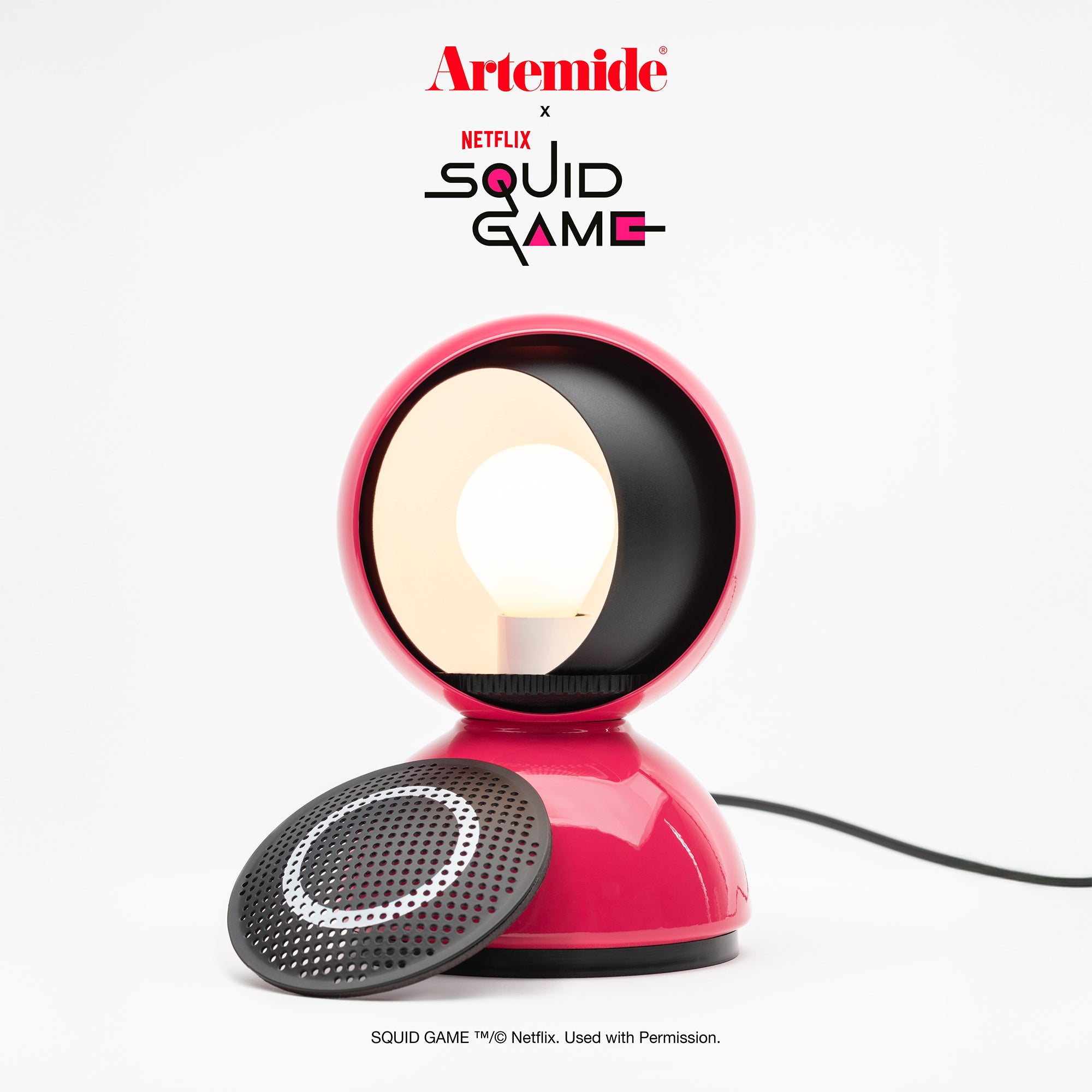 Eclisse Artemide x Squid Game Netflix - Lampada da tavolo "Guard Pink"