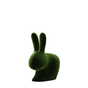 Rabbit Chair Baby Velvet Qeeboo - Sedia Coniglio in Velluto per Bambini