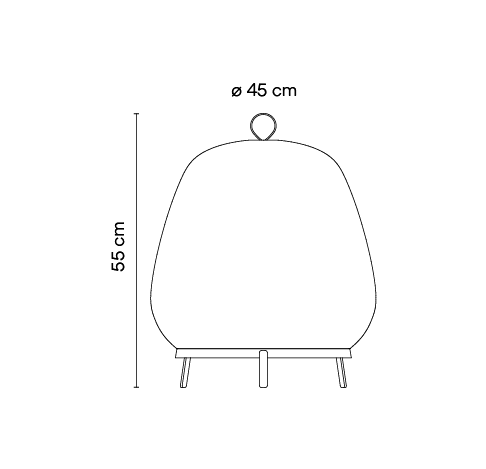 Lampade da terra Knit misure