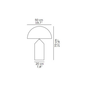 ecletty lampada da tavolo atollo vetro