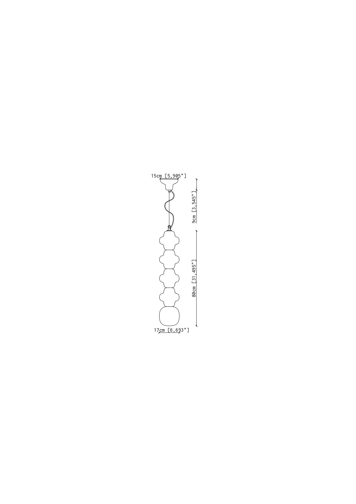C2683 Mix Lampadario sospensione ceramica Copacabana – Ferroluce