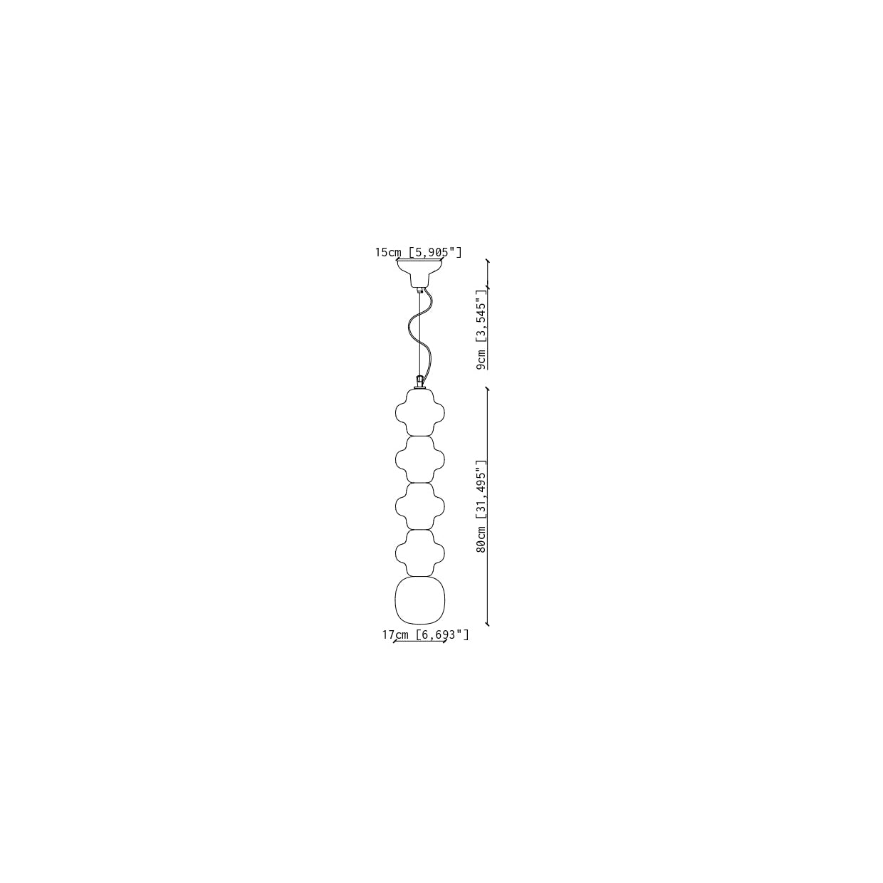 C2685 Mix Moka Lampadario sospensione ceramica Copacabana – Ferroluce