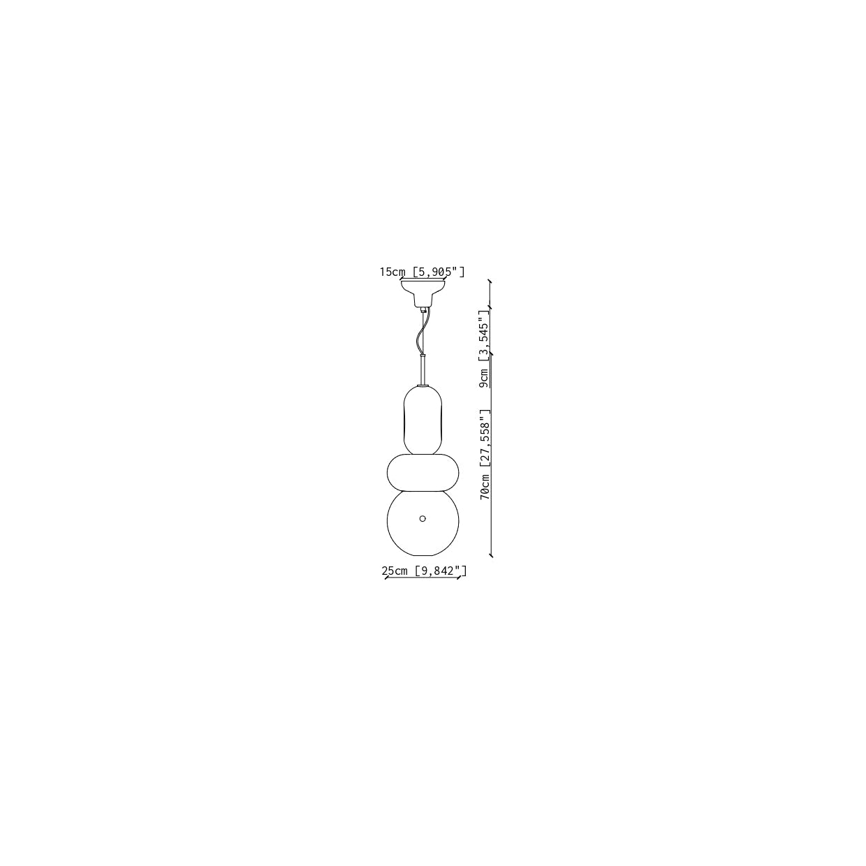 C2752 Lampada sospensione design BumBum ceramica – Ferroluce