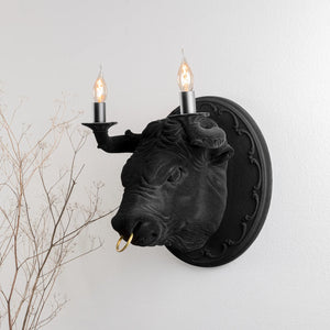 ecletty Corrado lampada da parete vellutata nero