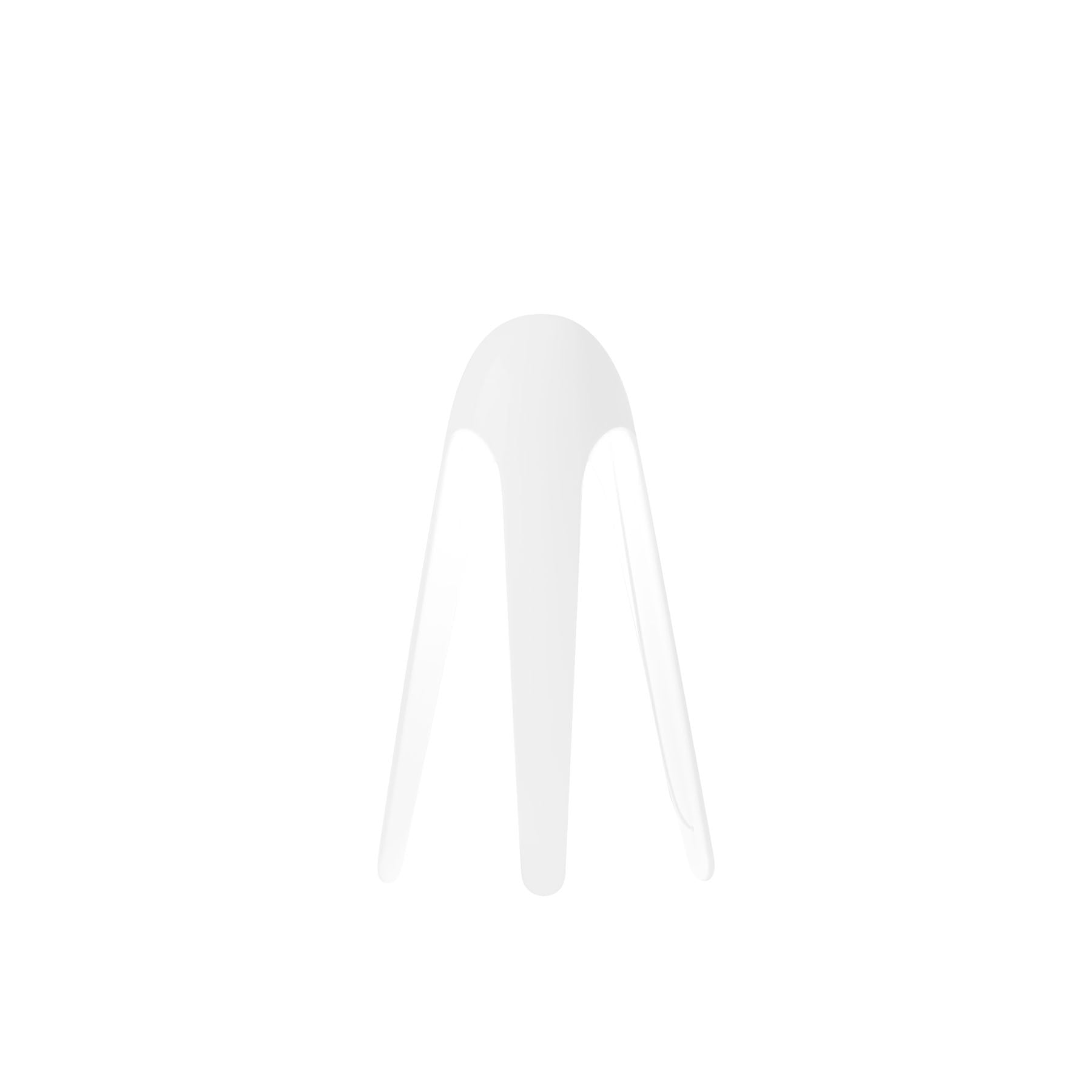Lampada da tavolo Cyborg di Martinelli Luce - versione bianco lucido, prodotto scontornato.
