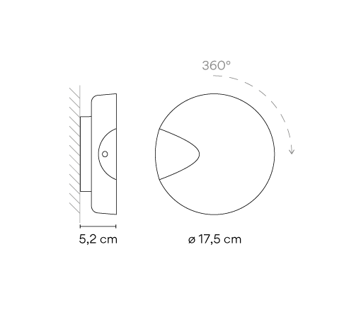 Dots lampada da parete VIBIA