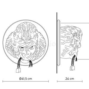 ecletty Ugo Rilla lampada da parete by Karman misure