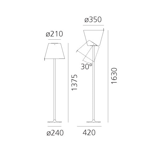 Lampada da terra Melampo, Artemide