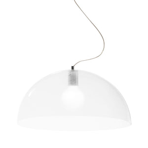 Lampada a sospensione Bubbles di Martinelli Luce, colore bianco, su sfondo bianco. 
