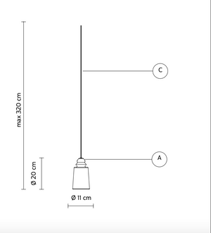 ALIBAGLASS Karman - Lampada a sospensione in vetro