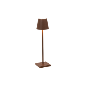 Poldina Micro Corten Zafferano LD0490R3 — Lampada Ricaricabile da Tavolo
