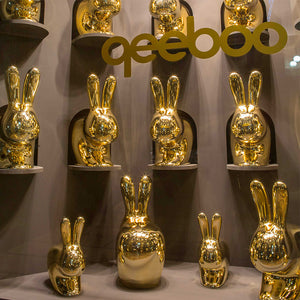 Rabbit Chair Baby Metal Finish Qeeboo - Oggetto di Design
