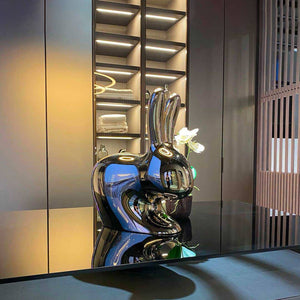 Rabbit Chair Baby Metal Finish Qeeboo - Oggetto di Design