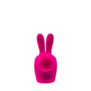 Rabbit Chair Baby Velvet Qeeboo - Sedia Coniglio in Velluto per Bambini