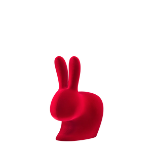 Rabbit Chair Baby Velvet Qeeboo - Sedia Coniglio in Velluto per Bambini