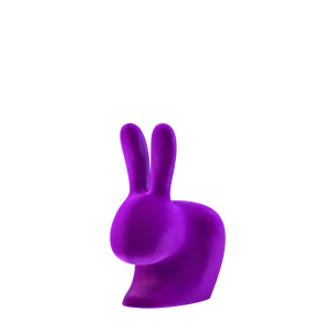 Rabbit Chair Baby Velvet Qeeboo - Sedia Coniglio in Velluto per Bambini