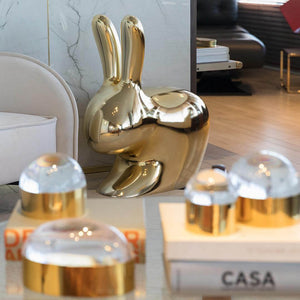 Rabbit Chair Metal Finish - Sedia Coniglio Metallizzata Qeeboo