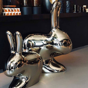 Rabbit Chair Metal Finish - Sedia Coniglio Metallizzata Qeeboo
