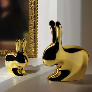 Rabbit Chair Metal Finish - Sedia Coniglio Metallizzata Qeeboo