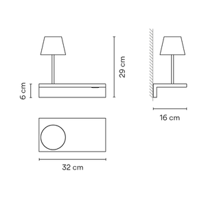 Lampada da Parete SUITE di Vibia | Mensola con Luce a Sinistra
