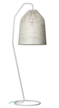Dettaglio Piantana di design Karman Black Out, versione bianca