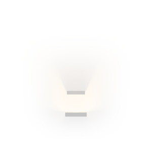 Dettaglio della luce indiretta emessa dalla composizione Set, che ne mostra l'effetto sulla parete.