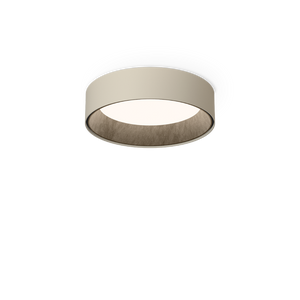 Plafoniera beige piccola Duo Petra su sfondo neutro, design Vibia.