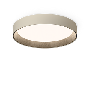 Plafoniera beige grande Duo Petra su sfondo neutro, design Vibia.