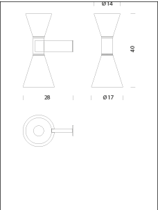 ecletty lampada da parete Applique de Marseille misure