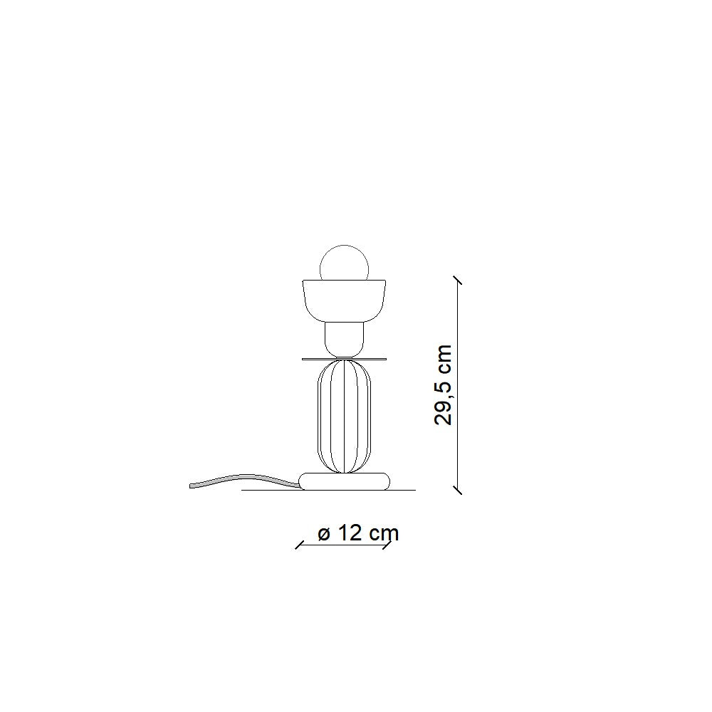 C2602 Berimbau Lampada da Tavolo | Ferro Luce