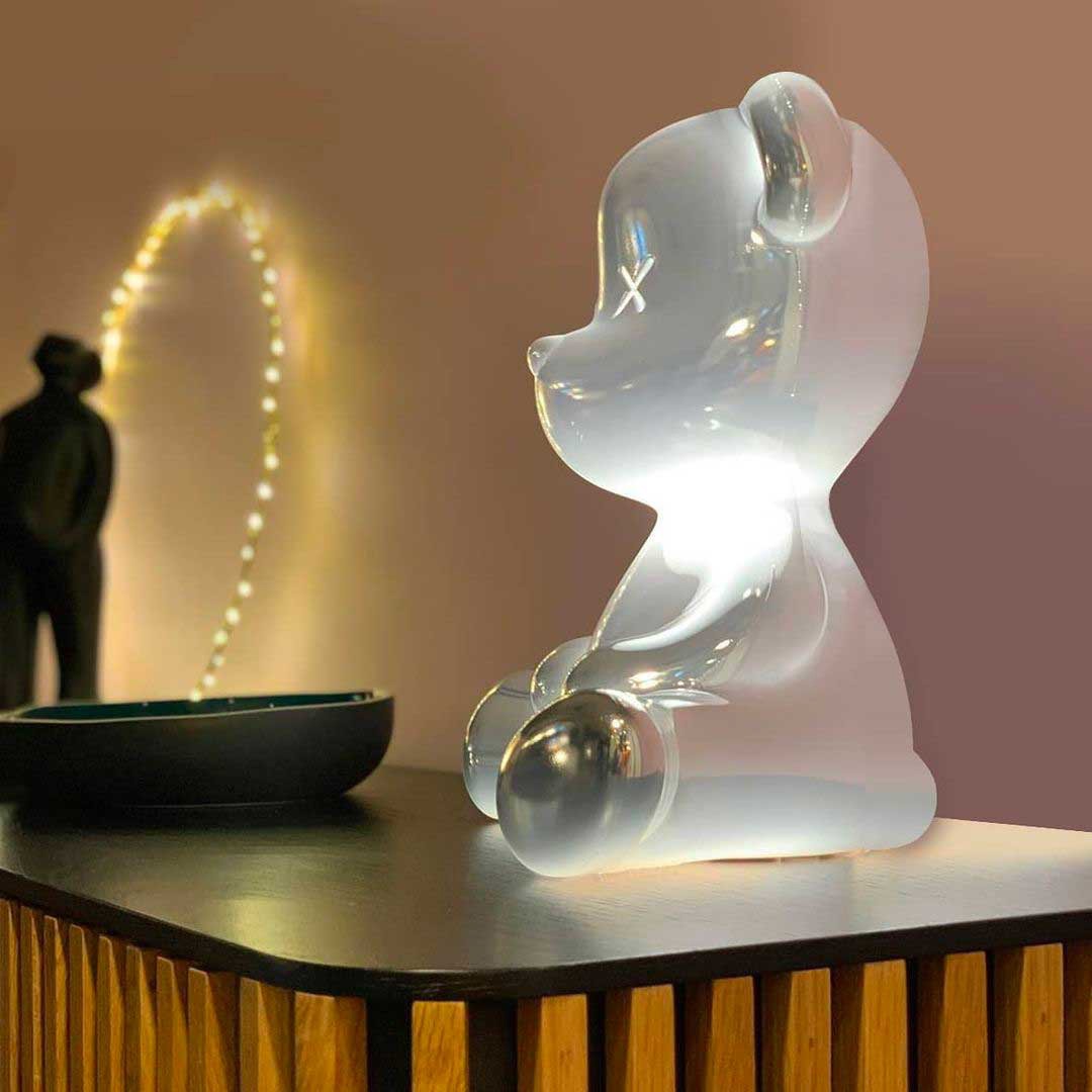 Teddy Boy Metal Finish - Lampada Orsetto Metallizzata Qeeboo
