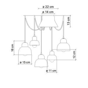 C2605 Lampadario Berimbau | Ferroluce