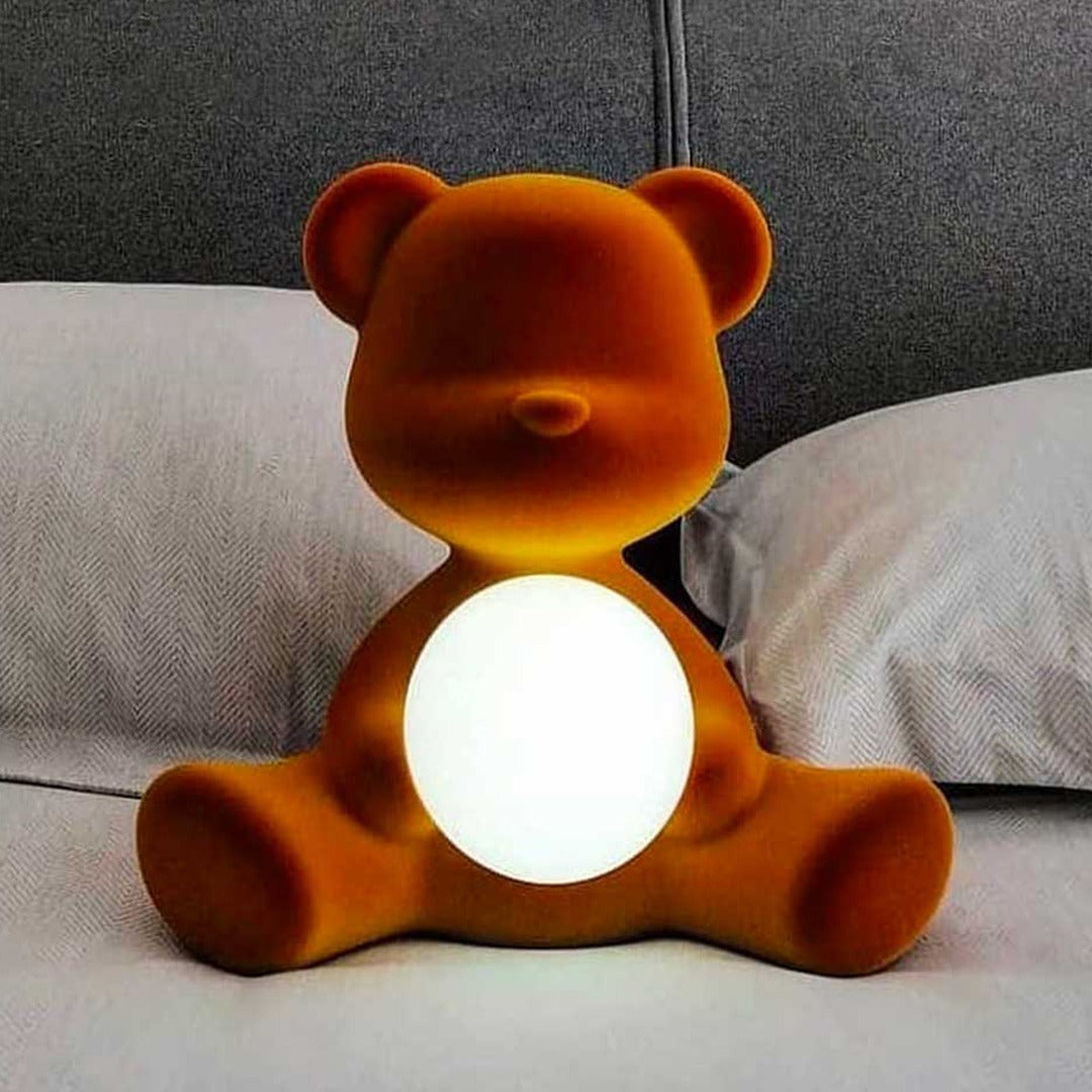 Teddy Girl Velvet - Lampada Ricaricabile in Velluto Qeeboo