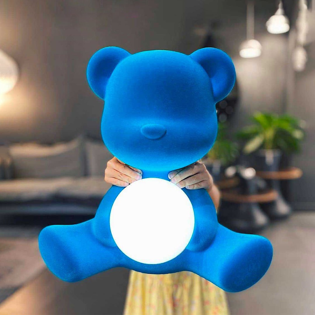 Teddy Girl Velvet - Lampada Ricaricabile in Velluto Qeeboo
