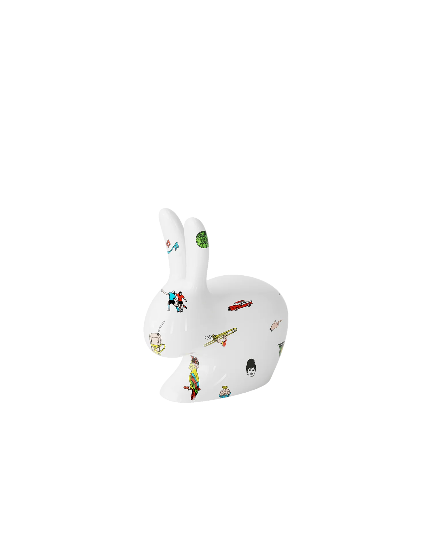 Rabbit XS Qeeboo x Fiorucci — Coniglio Ceramica Stefano Giovannoni