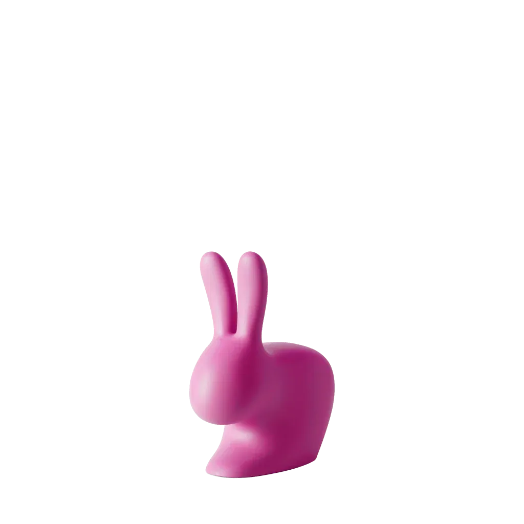 immagine del prodotto fermaporte rabbit di qeeboo colore fuxia.