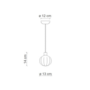 C2642 Afoxé Lampadario in Vetro | Ferroluce