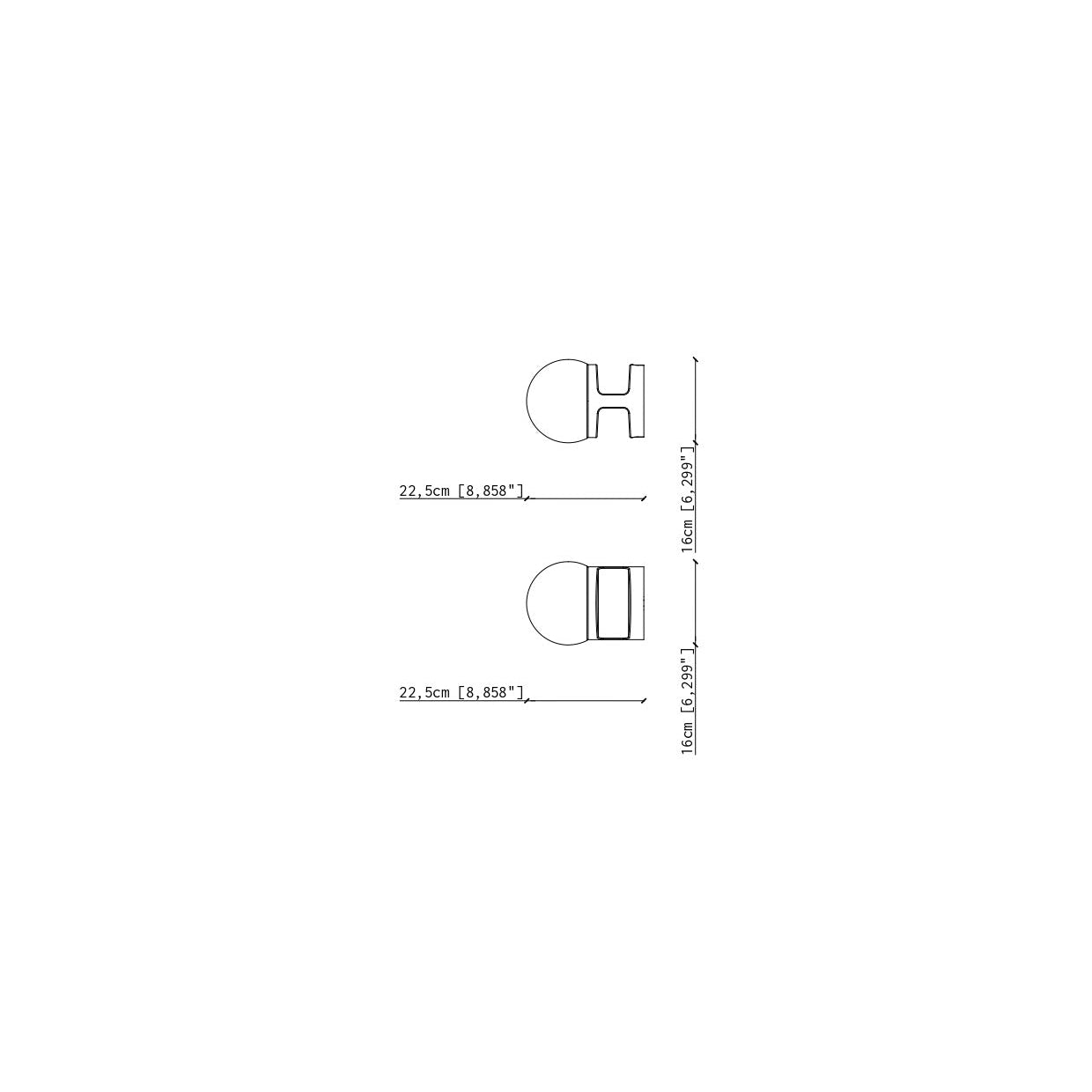 C2782 Habea Applique da parete design ceramica e vetro – Ferroluce