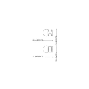 C2782 Habea Applique da parete design ceramica e vetro – Ferroluce