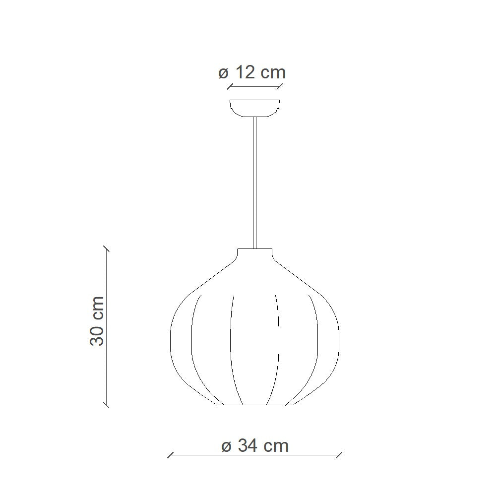 C2641 Afoxé Lampadario Ceramica | Ferroluce