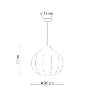 C2641 Afoxé Lampadario Ceramica | Ferroluce