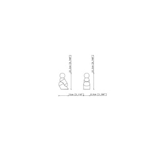 C2820 Tata lampada da tavolo design ceramica e vetro soffiato – Ferroluce