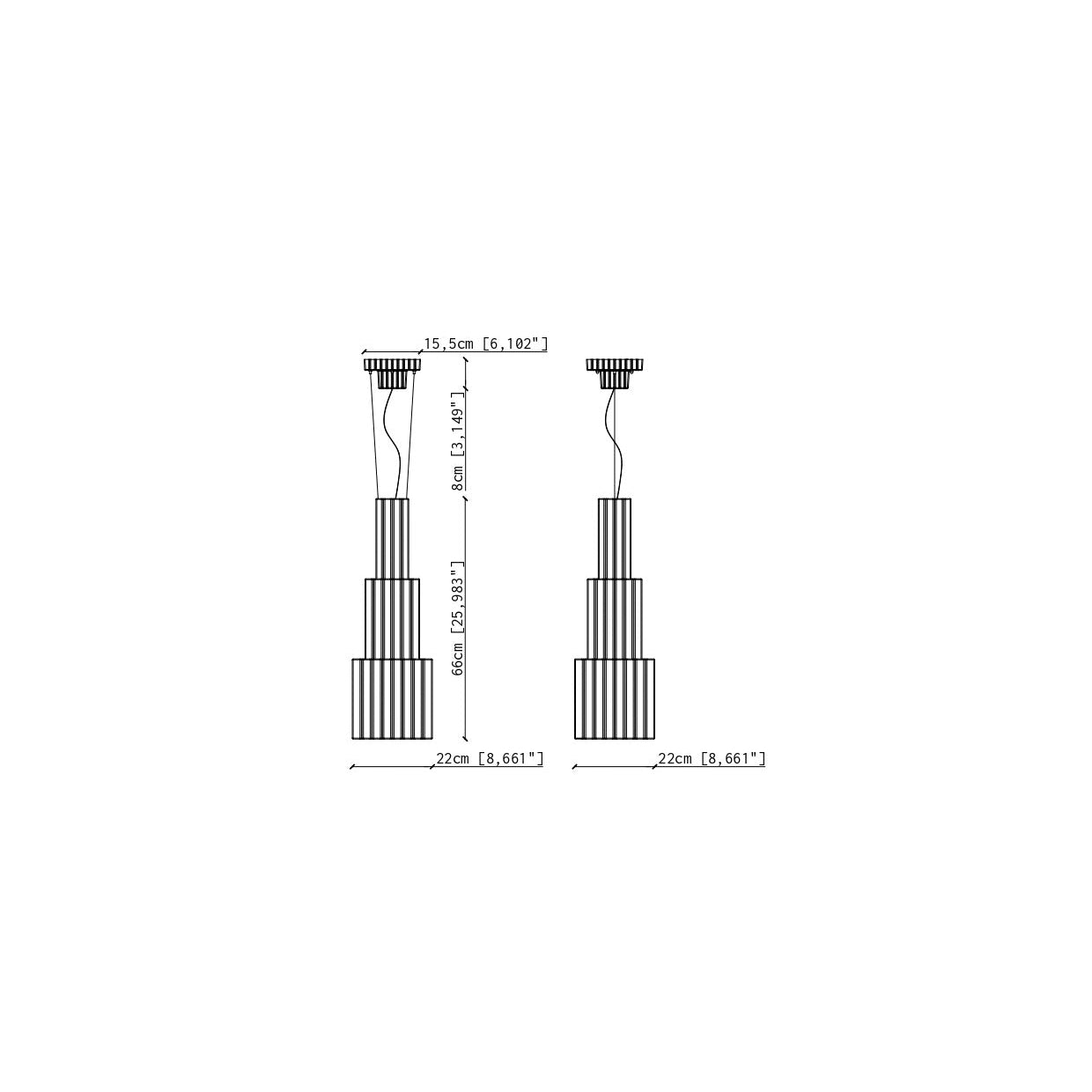 Metra lampada sospensione design ceramica architettonica – Ferroluce