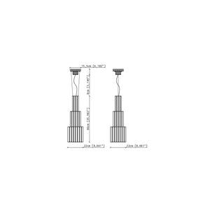 Metra lampada sospensione design ceramica architettonica – Ferroluce