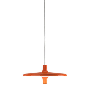 Lampada a sospensione Avro Martinelli Luce, versione arancio, prodotto scontornato.