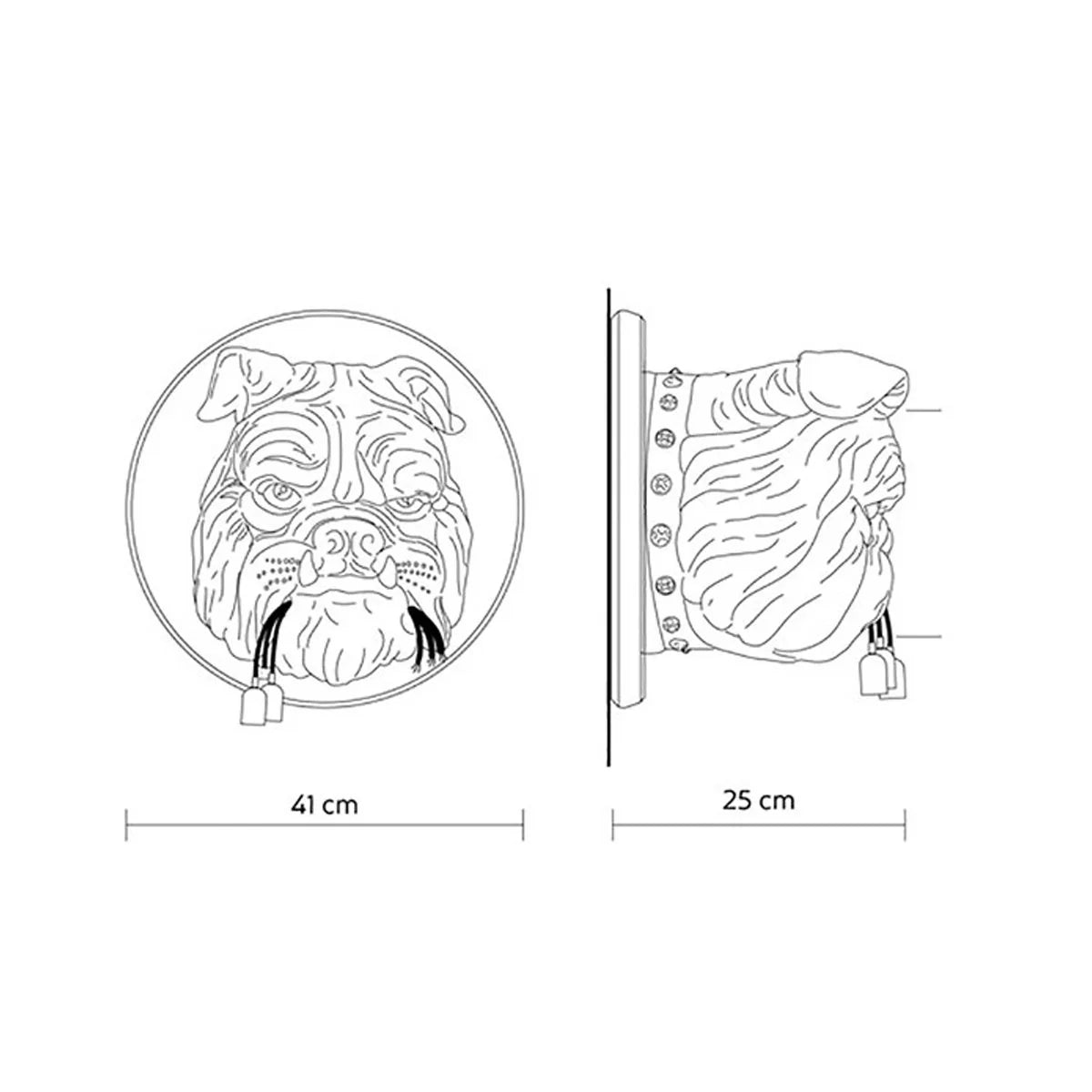 ecletty lampada da parete amsterdam by karman misure