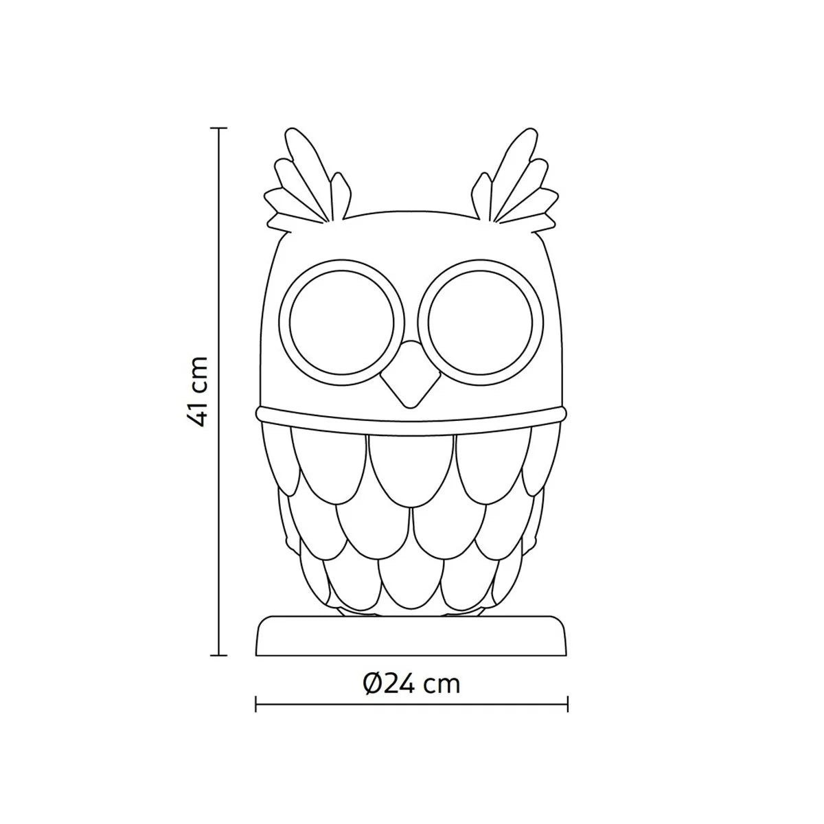 ecletty Ti-vedo lampada da tavolo gufo by Karman misure
