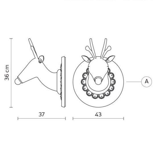 ecletty Marnìn lampada da parete by karman bianco opaco misure