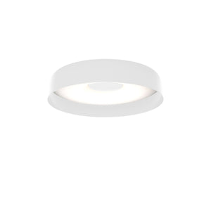 Plafoniera di design versione Piccola Papavero di Martinelli Luce, finitura bianca, su sfondo neutro, con diffusore in metacrilato.